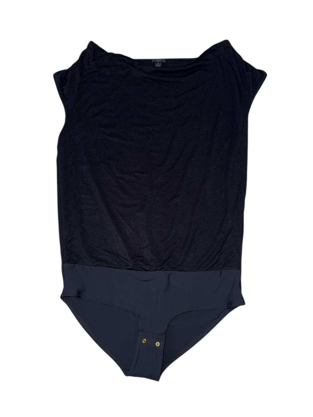 J.Crew 365 Black Drapey Cap Sleeve Bodysuit Size S K1284